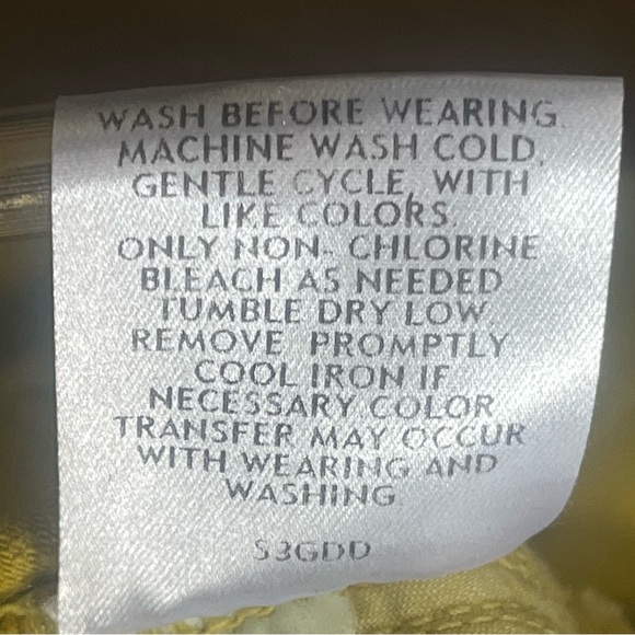 Eileen Fisher Organic Cotton Jean Parrot Mustard Yellow Women 12 Stretch 34x27.5 - Picture 10 of 10